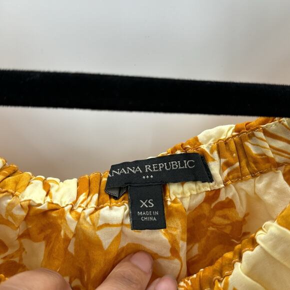 Banana Republic golden rays cropped off shoulder peasant top summer size XS - Picture 4 of 7